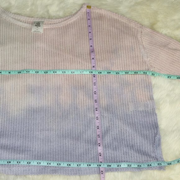 Free People We The Free Smokewash Print Hacci Moonstone Size L Pink & pu… - Picture 3 of 11